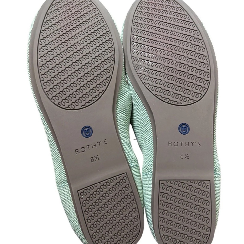 ROTHY'S RETIRED Mint Green The Flat Ballet Flat 8.5 Round Toe Slipper Washable - Picture 6 of 6